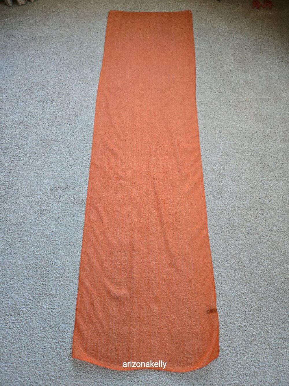 Linen/Silk (80/20) Scarf Sheer Lightweight Orange - Picture 10 of 11